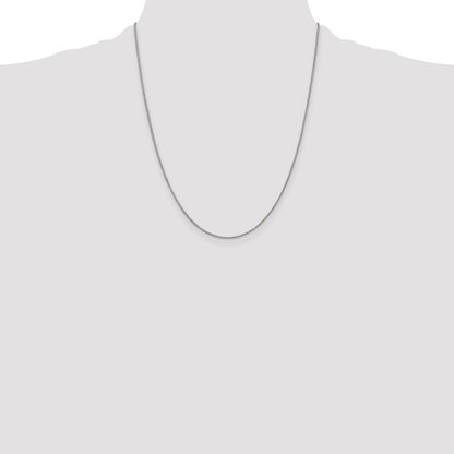 22 Inch Sterling Silver Rhodium-Plated .9mm Box Chain Necklace