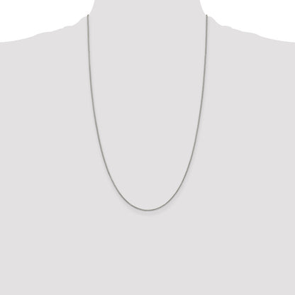 26 Inch Sterling Silver Rhodium-Plated .9mm Box Chain Necklace