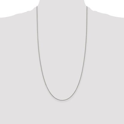 28 Inch Sterling Silver Rhodium-Plated .9mm Box Chain Necklace