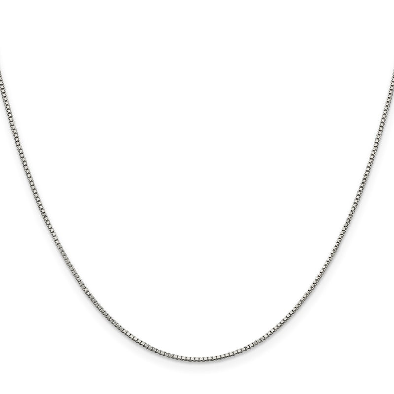 18 Inch Sterling Silver Rhodium-Plated .9mm Box Chain With A 2 Extention