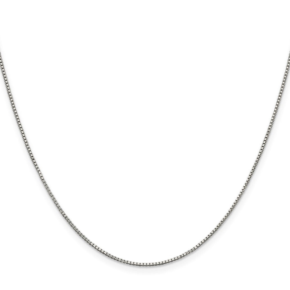 22 Inch Sterling Silver Rhodium-Plated .9mm Box Chain With A 4 Extention