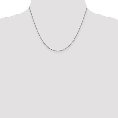 18 Inch Sterling Silver Rhodium-Plated .9mm Box Chain With A 2 Extention