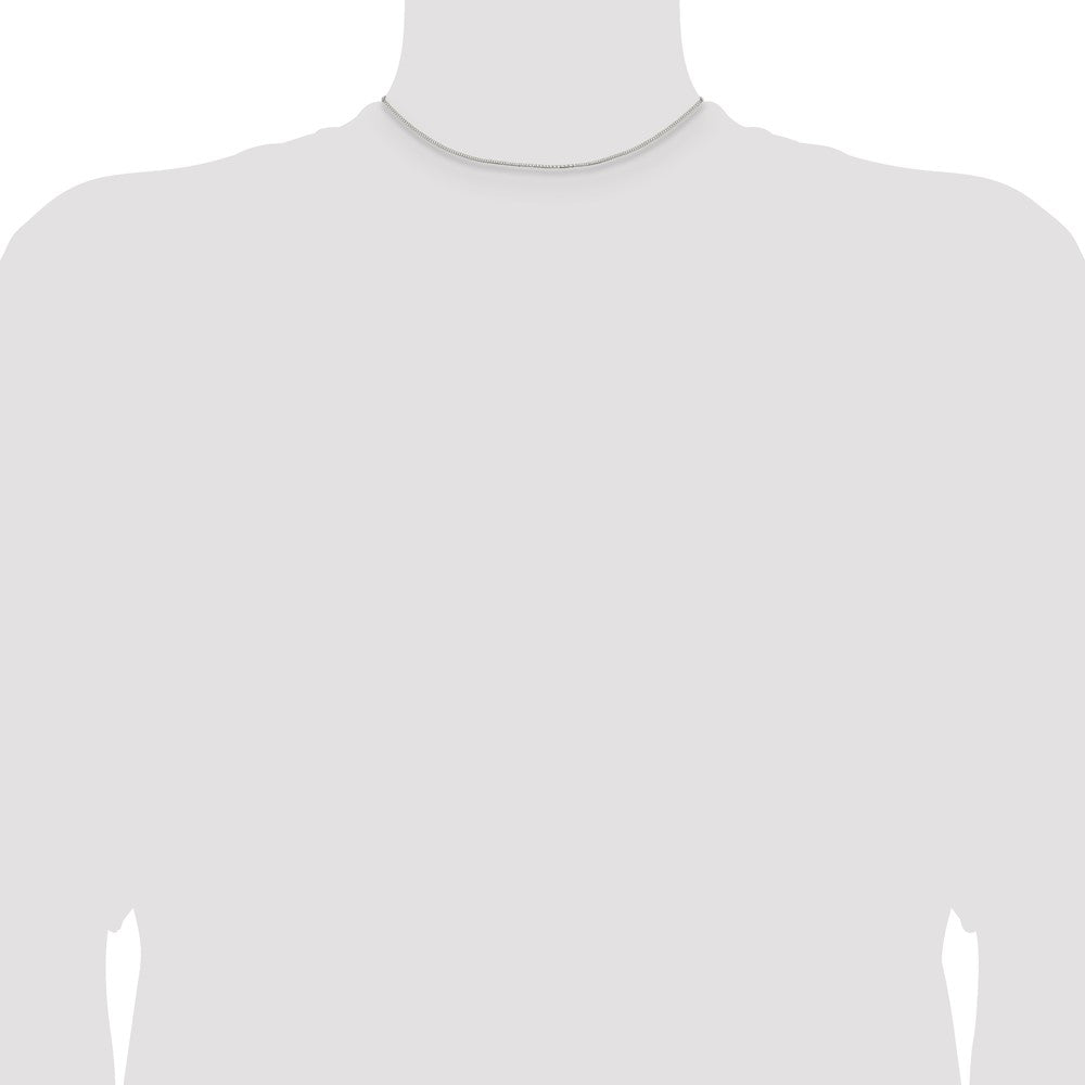 14 Inch Sterling Silver 1.1mm Box Chain Necklace