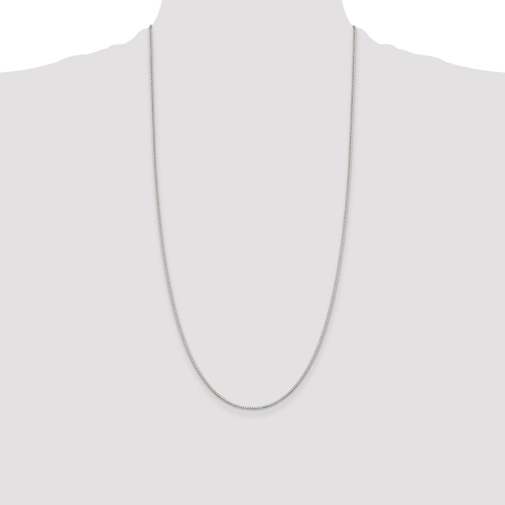 28 Inch Sterling Silver 1.1mm Box Chain Necklace