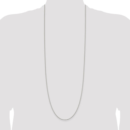 36 Inch Sterling Silver 1.1mm Box Chain Necklace