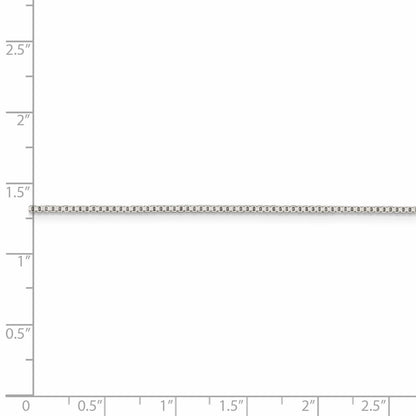 36 Inch Sterling Silver Rhodium-Plated 1.1mm Box Chain Necklace