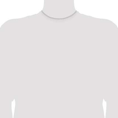 14 Inch Sterling Silver Rhodium-Plated 1.1mm Box Chain Necklace