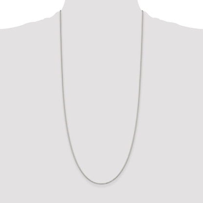 30 Inch Sterling Silver Rhodium-Plated 1.1mm Box Chain Necklace