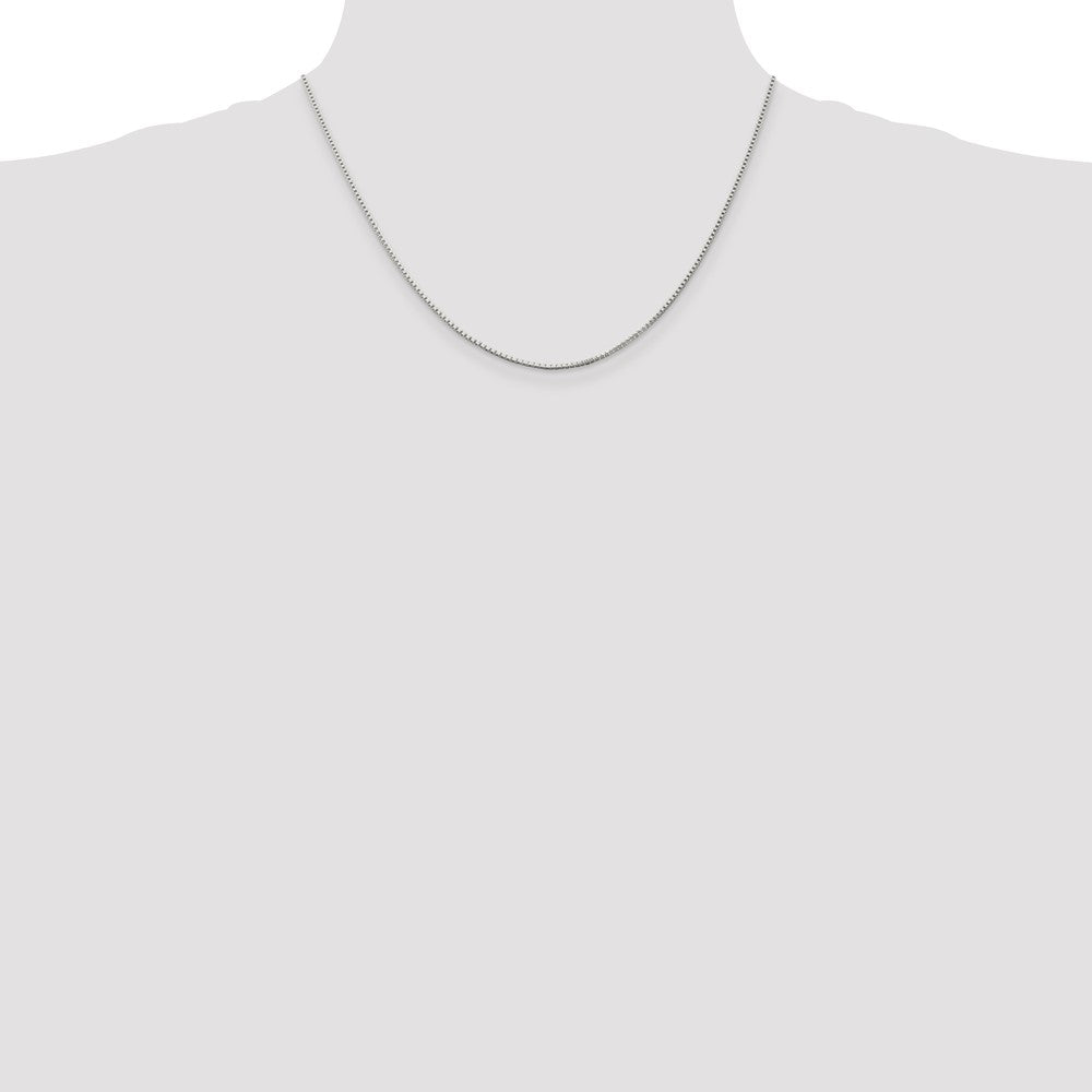 18 Inch Sterling Silver 1.25mm Box Chain W/2In Ext.