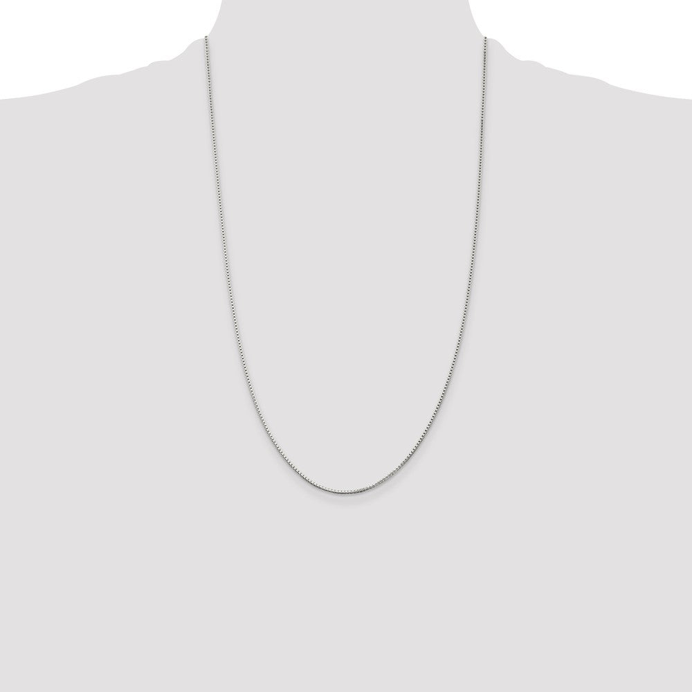 26 Inch Sterling Silver 1.25mm Box Chain Necklace