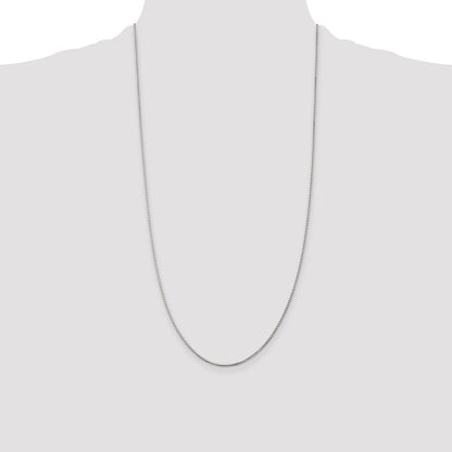 28 Inch Sterling Silver 1.25mm Box Chain Necklace