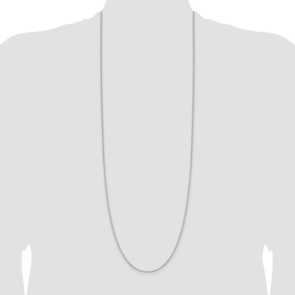 36 Inch Sterling Silver 1.25mm Box Chain Necklace