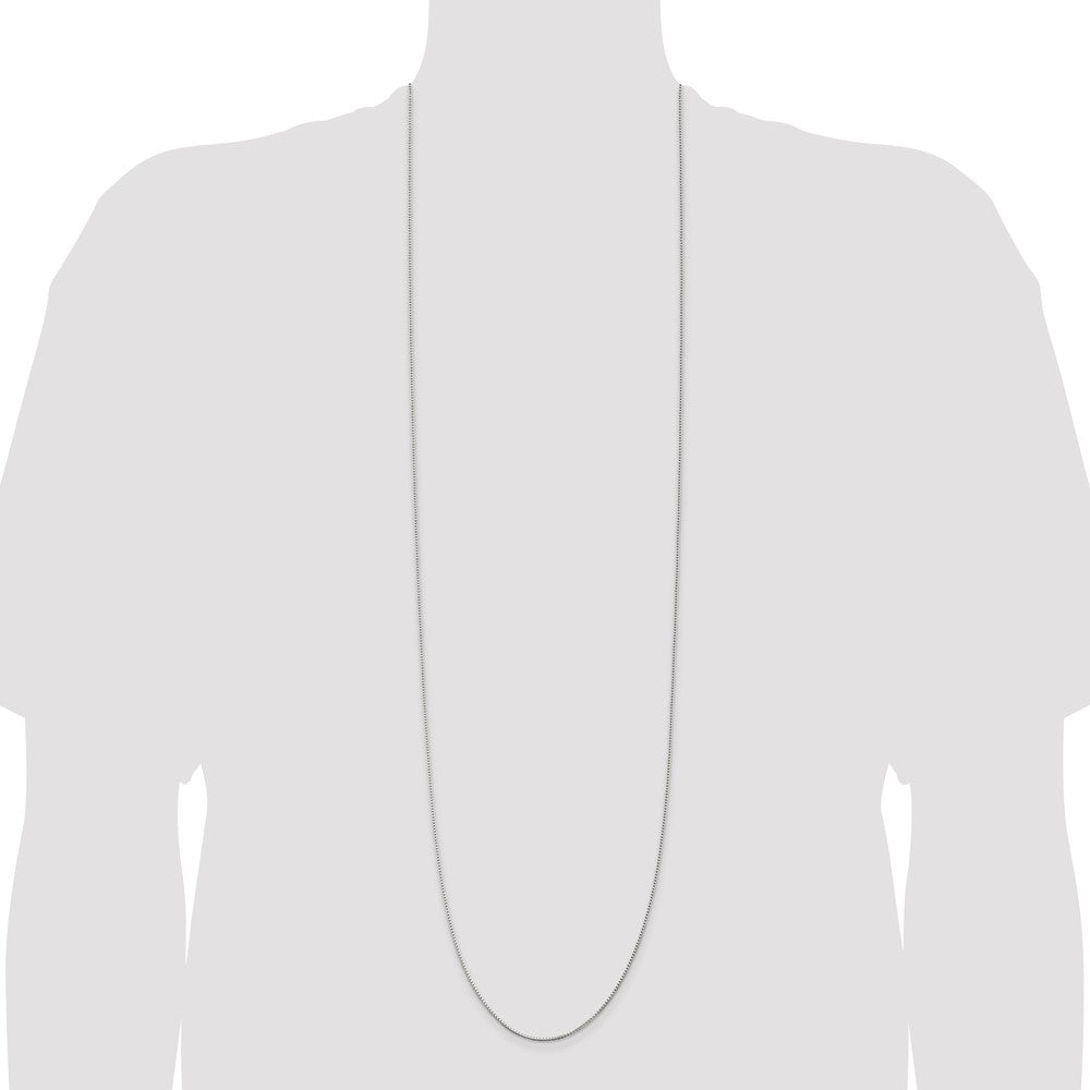 42 Inch Sterling Silver 1.25mm Box Chain Necklace