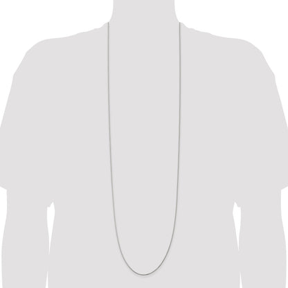 42 Inch Sterling Silver 1.25mm Box Chain Necklace