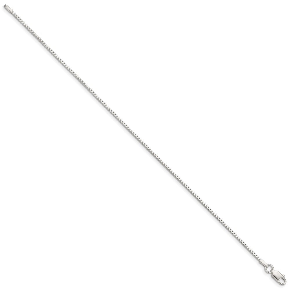 7 Inch Sterling Silver 1.25mm Box Chain Bracelet