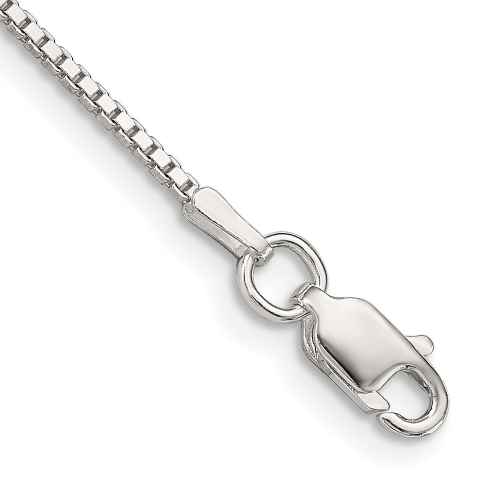 7 Inch Sterling Silver 1.25mm Box Chain Bracelet