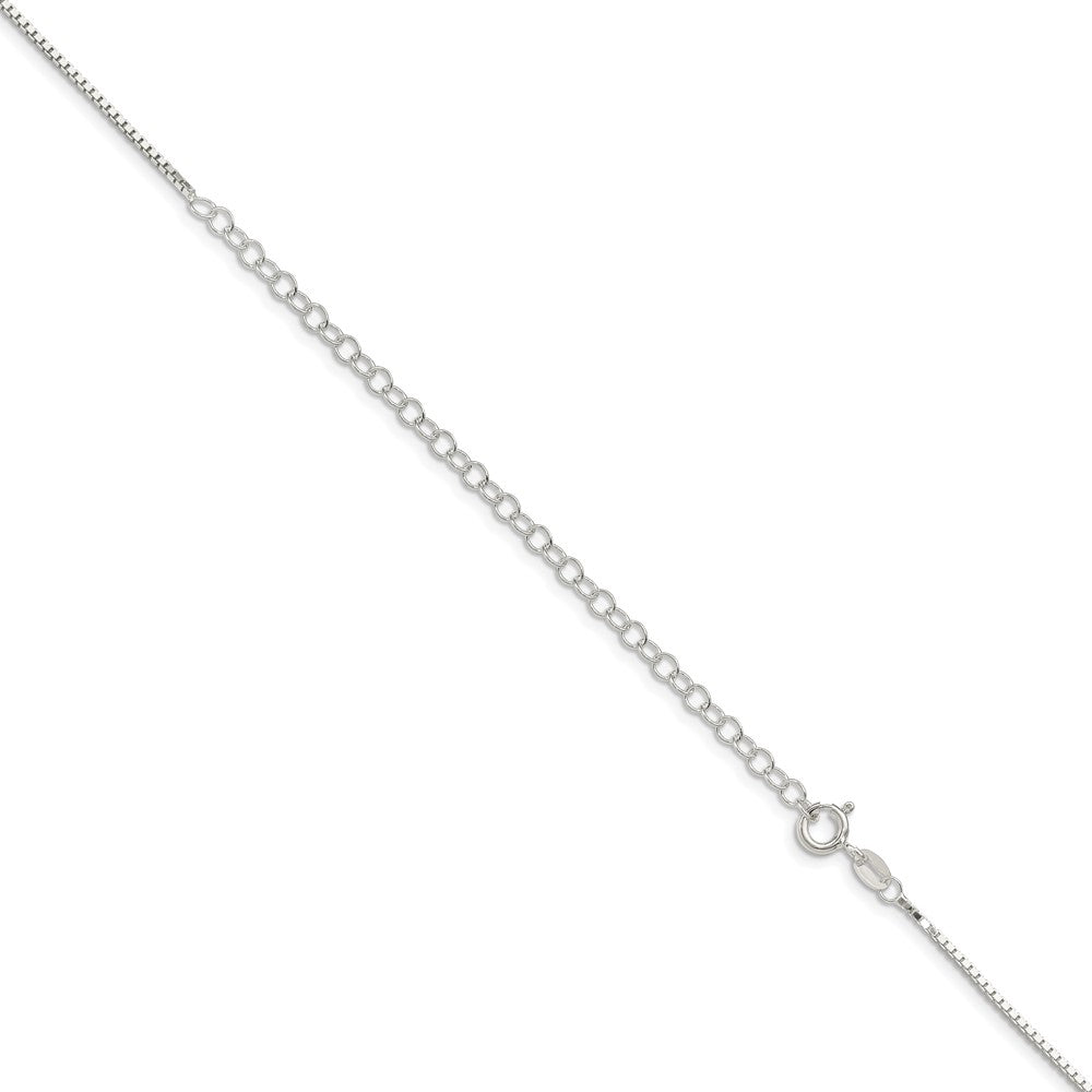 22 Inch Sterling Silver 1.25mm Box Chain W/4In Ext.