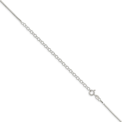22 Inch Sterling Silver 1.25mm Box Chain W/4In Ext.