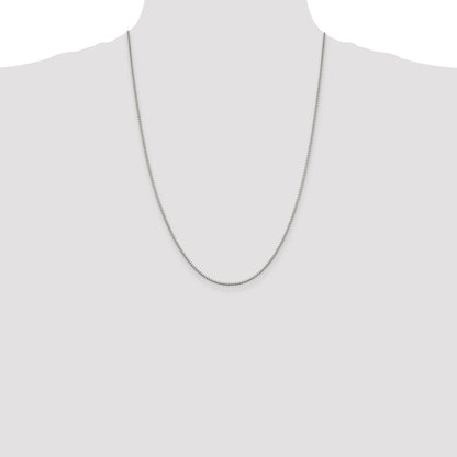 24 Inch Sterling Silver 1.4mm Box Chain Necklace