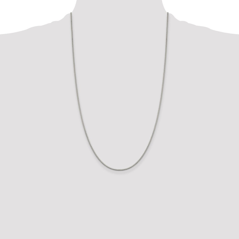 26 Inch Sterling Silver 1.4mm Box Chain Necklace