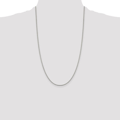 26 Inch Sterling Silver 1.4mm Box Chain Necklace