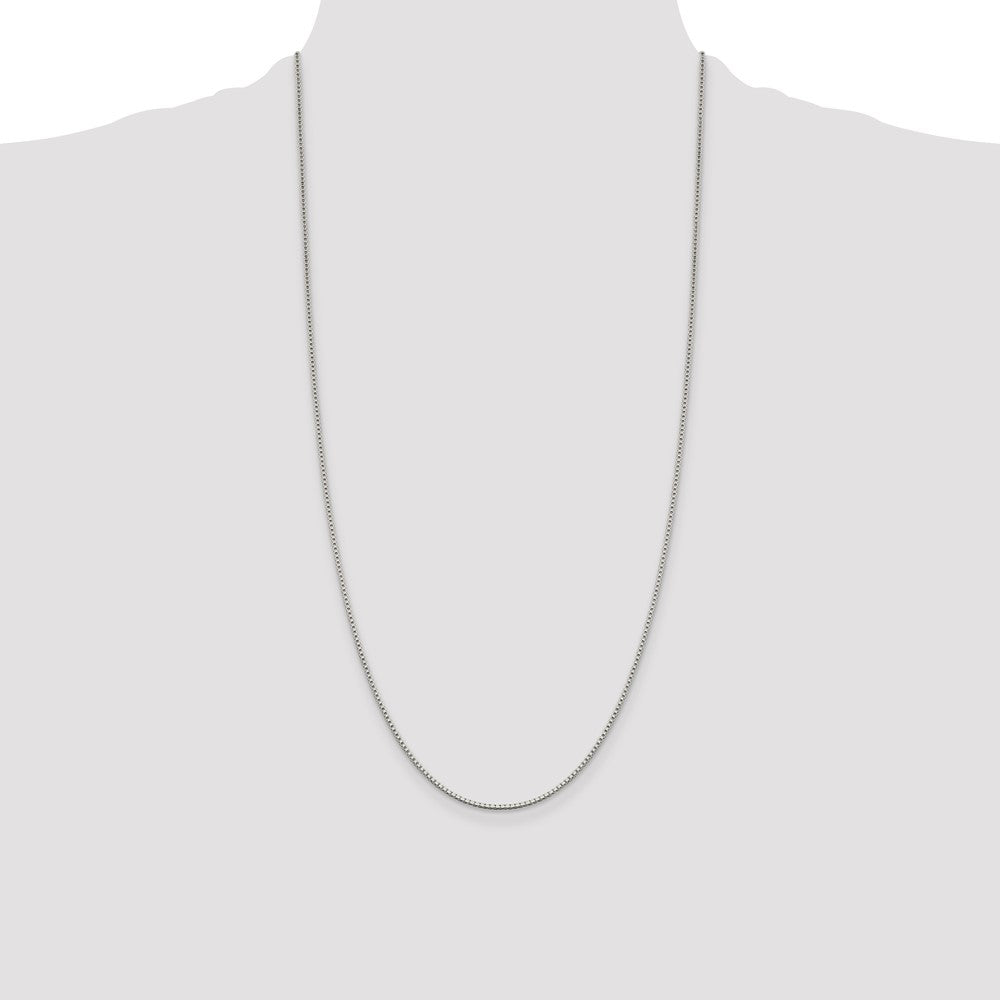 28 Inch Sterling Silver 1.4mm Box Chain Necklace