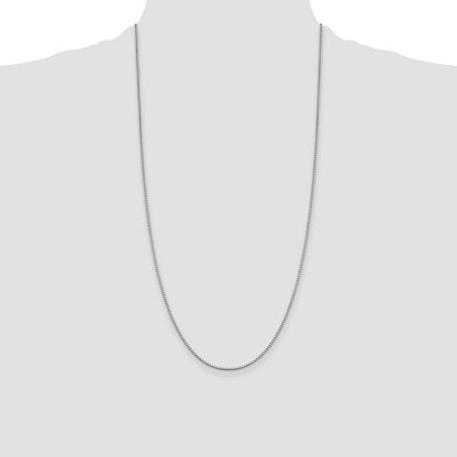 28 Inch Sterling Silver 1.4mm Box Chain Necklace