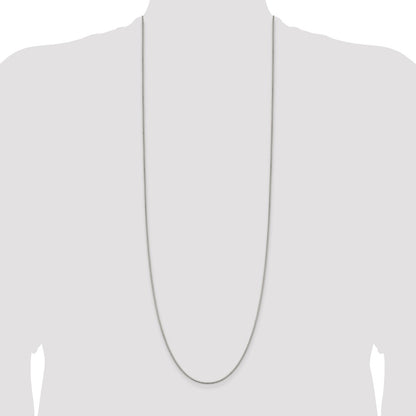 36 Inch Sterling Silver 1.4mm Box Chain Necklace