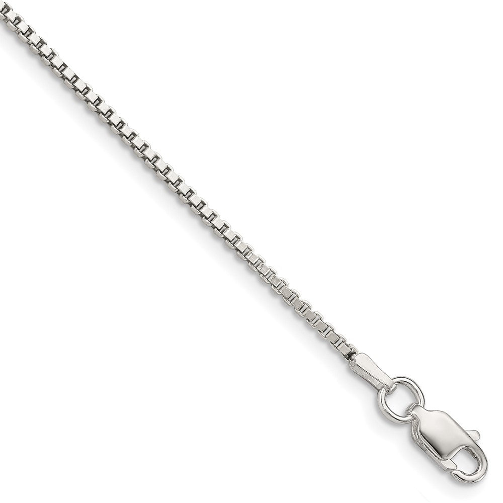 7 Inch Sterling Silver 1.4mm Box Chain Bracelet