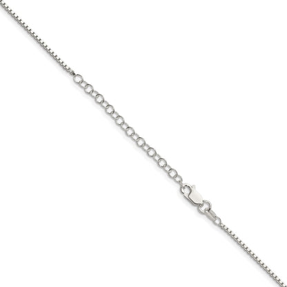 22 Inch Sterling Silver 1.4mm Box Chain W/4In Ext.