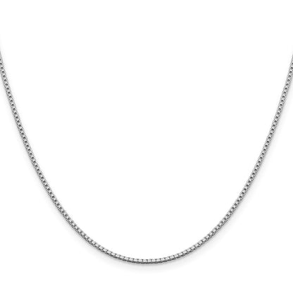 26 Inch Sterling Silver Rhodium-Plated 1.4mm Box Chain Necklace