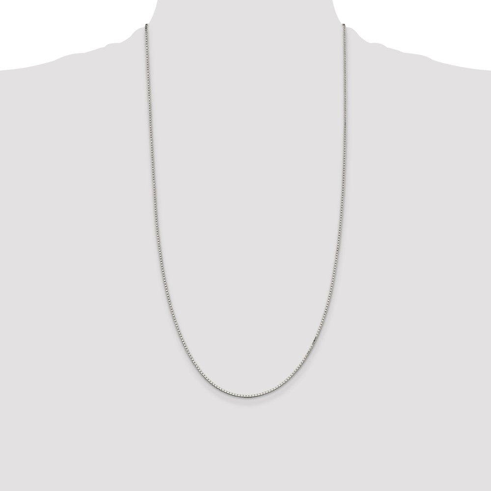 28 Inch Sterling Silver 1.5mm Box Chain Necklace