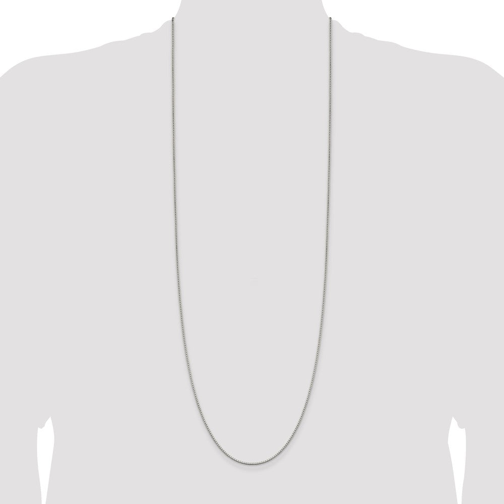 36 Inch Sterling Silver 1.5mm Box Chain Necklace