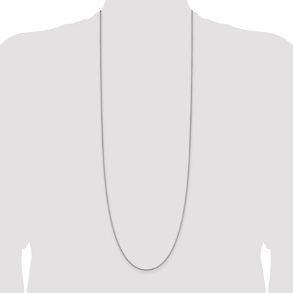 36 Inch Sterling Silver 1.5mm Box Chain Necklace