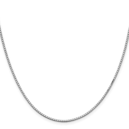 16 Inch Sterling Silver Rhodium-Plated 1.5mm Box Chain Necklace