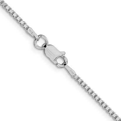 26 Inch Sterling Silver Rhodium-Plated 1.5mm Box Chain Necklace