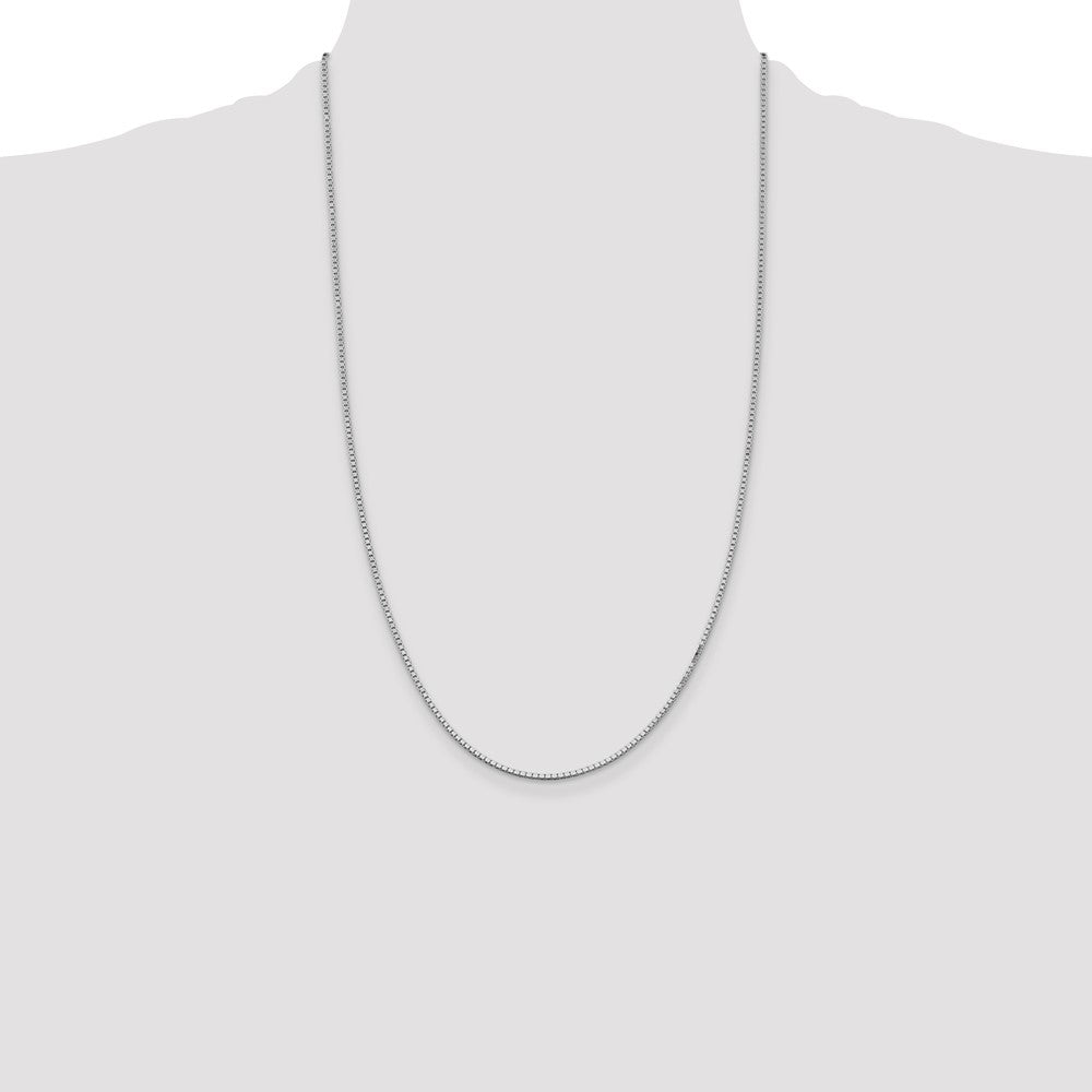 26 Inch Sterling Silver Rhodium-Plated 1.5mm Box Chain Necklace