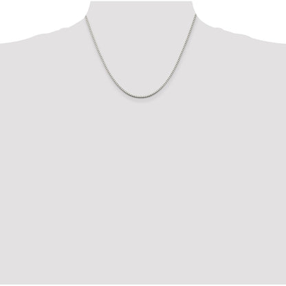 18 Inch Sterling Silver 1.75mm Box Chain W/2In Ext.
