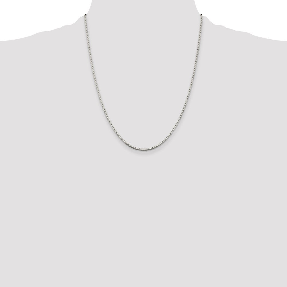 22 Inch Sterling Silver 1.75mm Box Chain Necklace