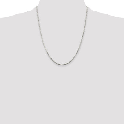 22 Inch Sterling Silver 1.75mm Box Chain Necklace