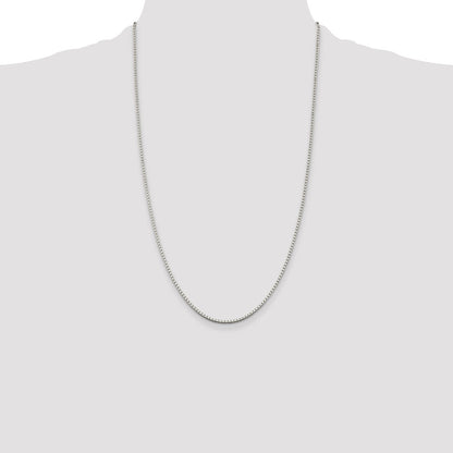 26 Inch Sterling Silver 1.75mm Box Chain Necklace