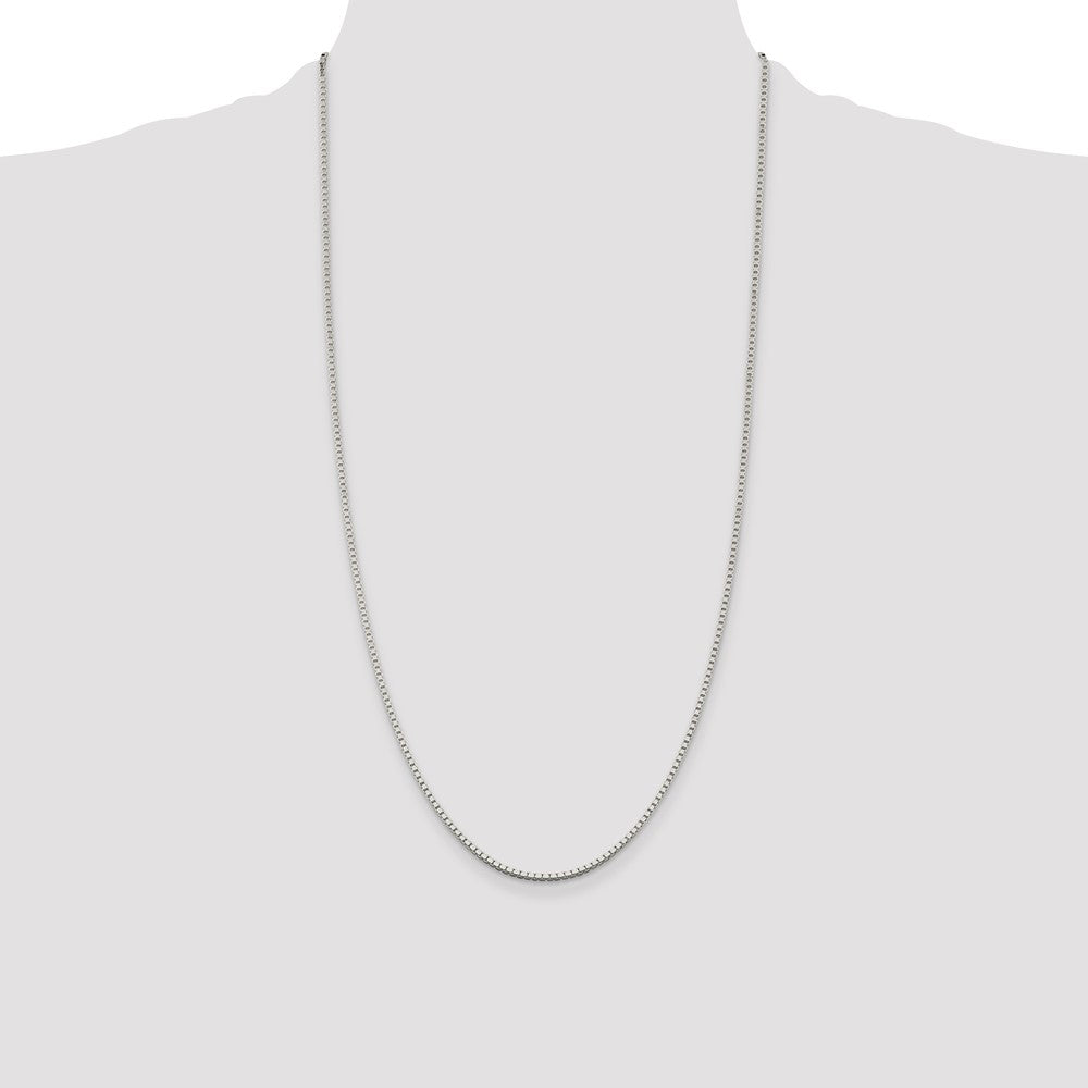 28 Inch Sterling Silver 1.75mm Box Chain Necklace