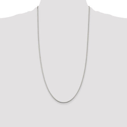 28 Inch Sterling Silver 1.75mm Box Chain Necklace