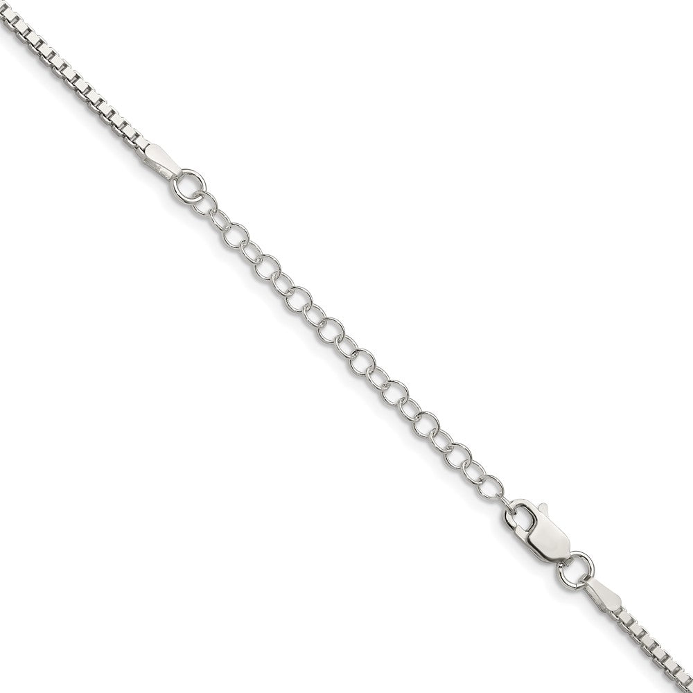 18 Inch Sterling Silver 1.75mm Box Chain W/2In Ext.