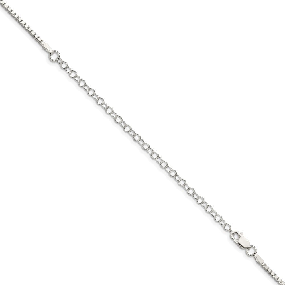 22 Inch Sterling Silver 1.75mm Box Chain W/4In Ext.
