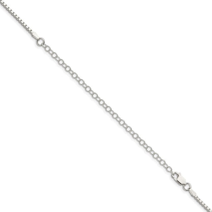 22 Inch Sterling Silver 1.75mm Box Chain W/4In Ext.