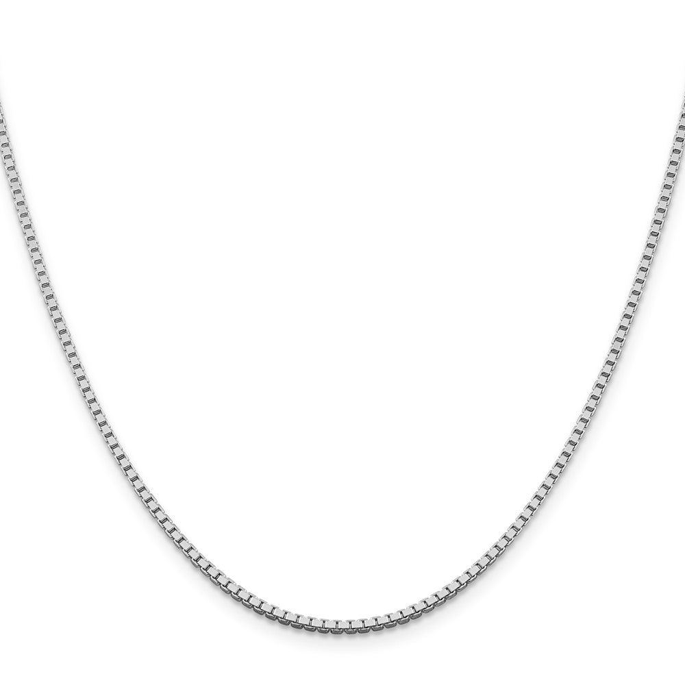 26 Inch Sterling Silver Rhodium-Plated 1.75mm Box Chain Necklace