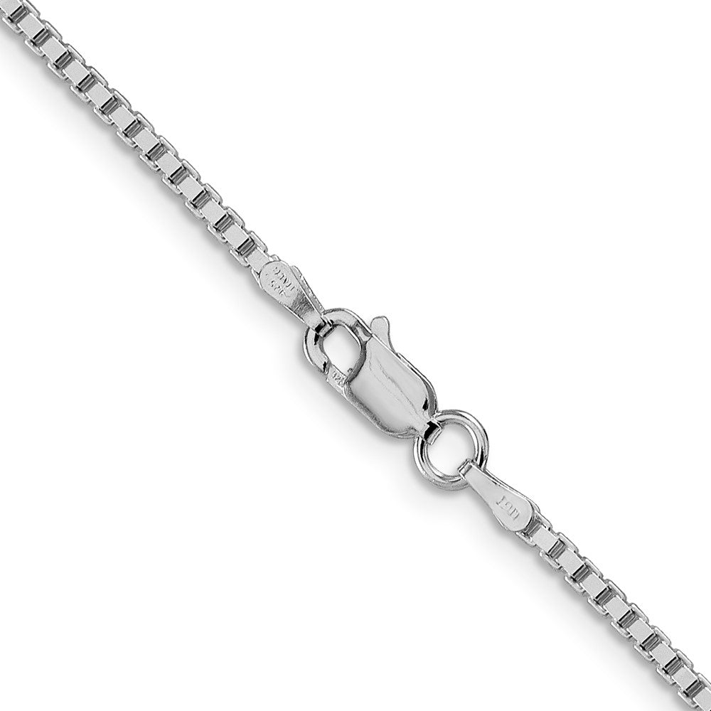 26 Inch Sterling Silver Rhodium-Plated 1.75mm Box Chain Necklace