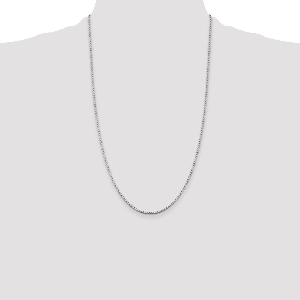 26 Inch Sterling Silver Rhodium-Plated 1.75mm Box Chain Necklace