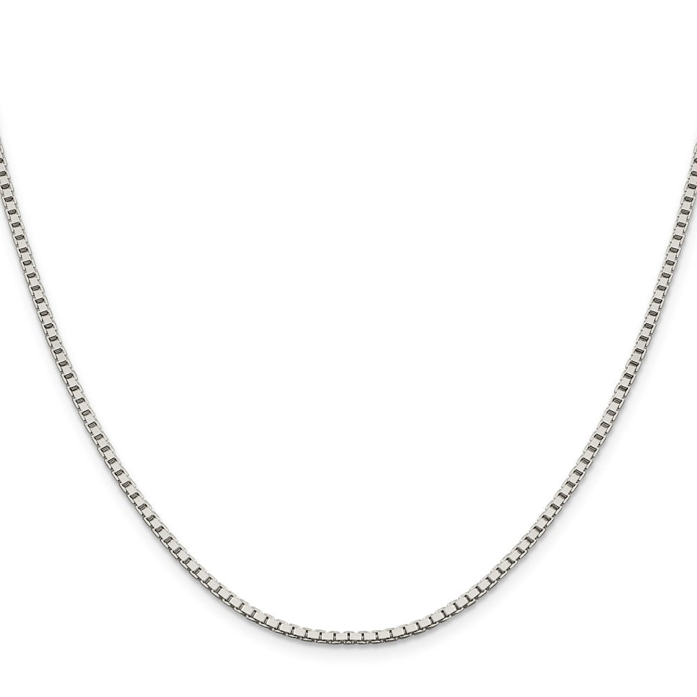 36 Inch Sterling Silver 1.9mm Box Chain Necklace